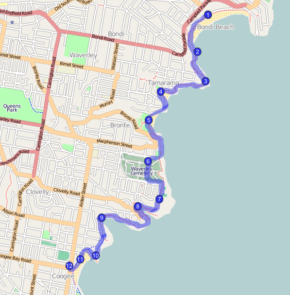 邦迪—库吉海岸步道 参考图 1